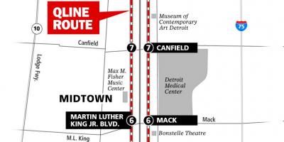 Детройт трамвай газрын зураг