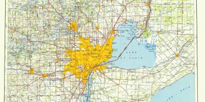 Детройт ану-ын газрын зураг