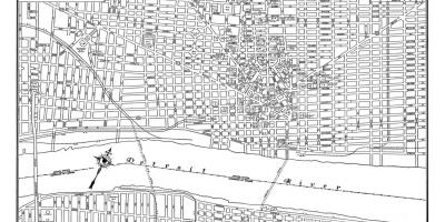 Детройт Хотын гудамжны газрын зураг