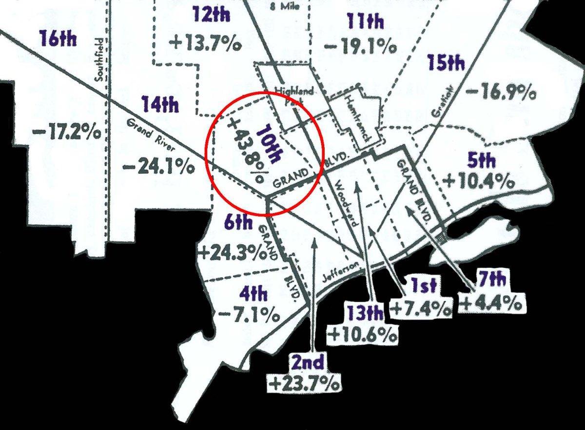 Детройт precinct газрын зураг